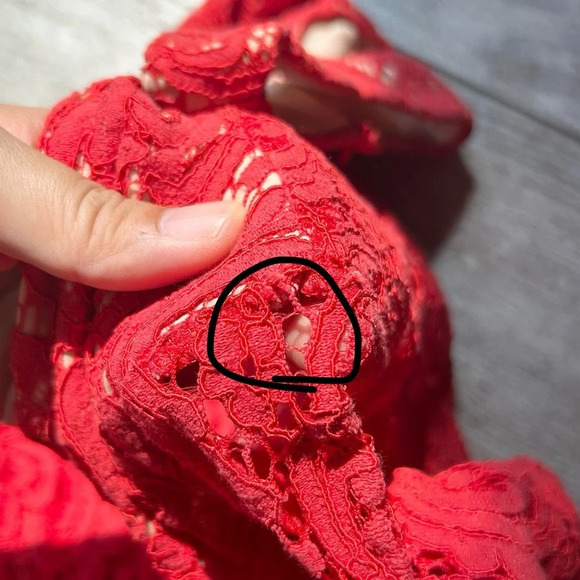 Another Story Red  Lace Choker Neck Evening Dress - Picture 14 of 16